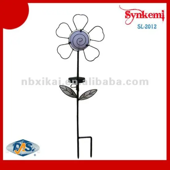 Iron solar flower outdoor light