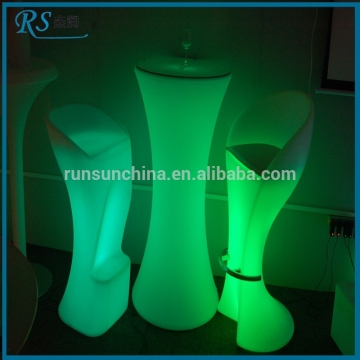 Party high top cocktail tables, I shape light up bar table with change color