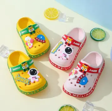 Summer Kids Astronaut Clogs: EVA Anti-Slip, Breathable Sandals with Hollow Holes for Children's Beach Wear