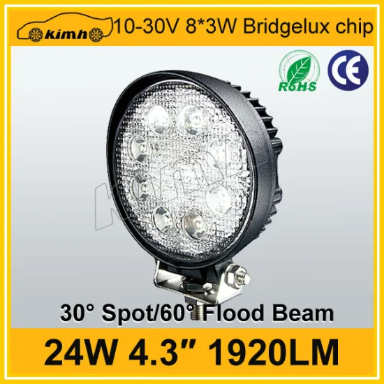 high quality commercial electric led work light 4.3" 10-30v 24w 1920LM