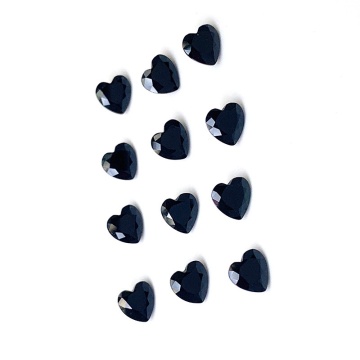High Quality Natural Gemstone Black Spinel Heart Cut