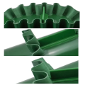 Green Profile Cleated PVC Conveyor Belt with Baffle