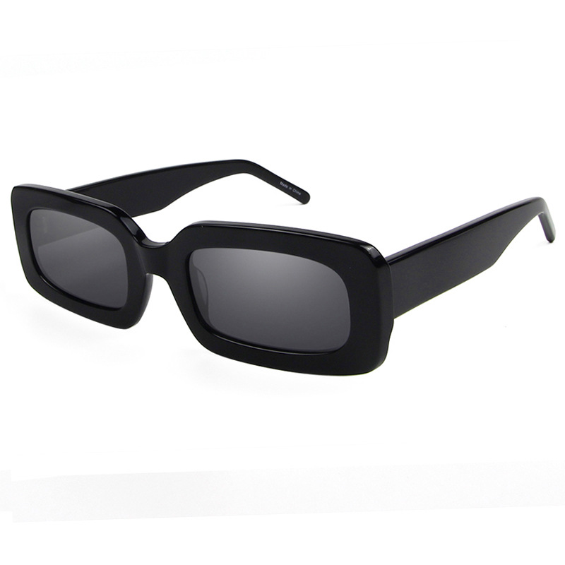 Black Square Acetate Eyeglasses Frames