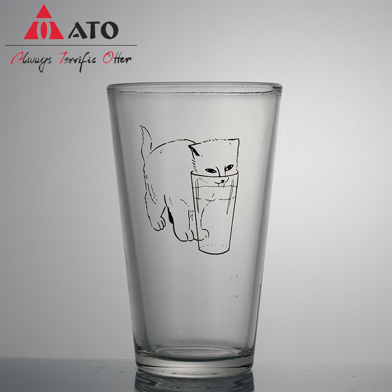 Funny printing glass drinking glasses drinking water glass