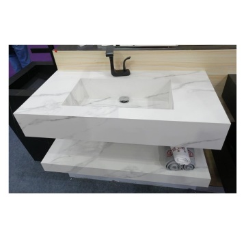 2021 Top Trend 39 "Vanity vanità per bagno in pietra bianco galleggiante