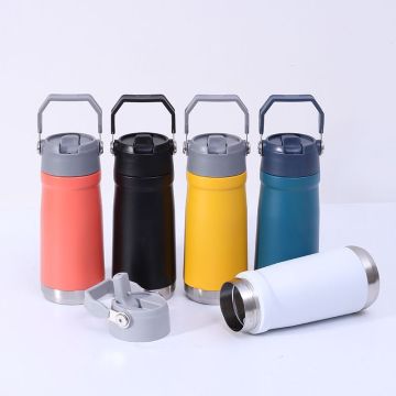 Stainless Steel Vacuum Insulated Water Bottle with Handgrip - Keep Hot, Leakproof, 17oz/22oz