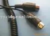 5 pin DIN Cables with Spiral cord