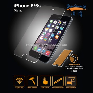 Wholesale anti-scratch high clear tempered glass screen protector for Iphone 6 plus