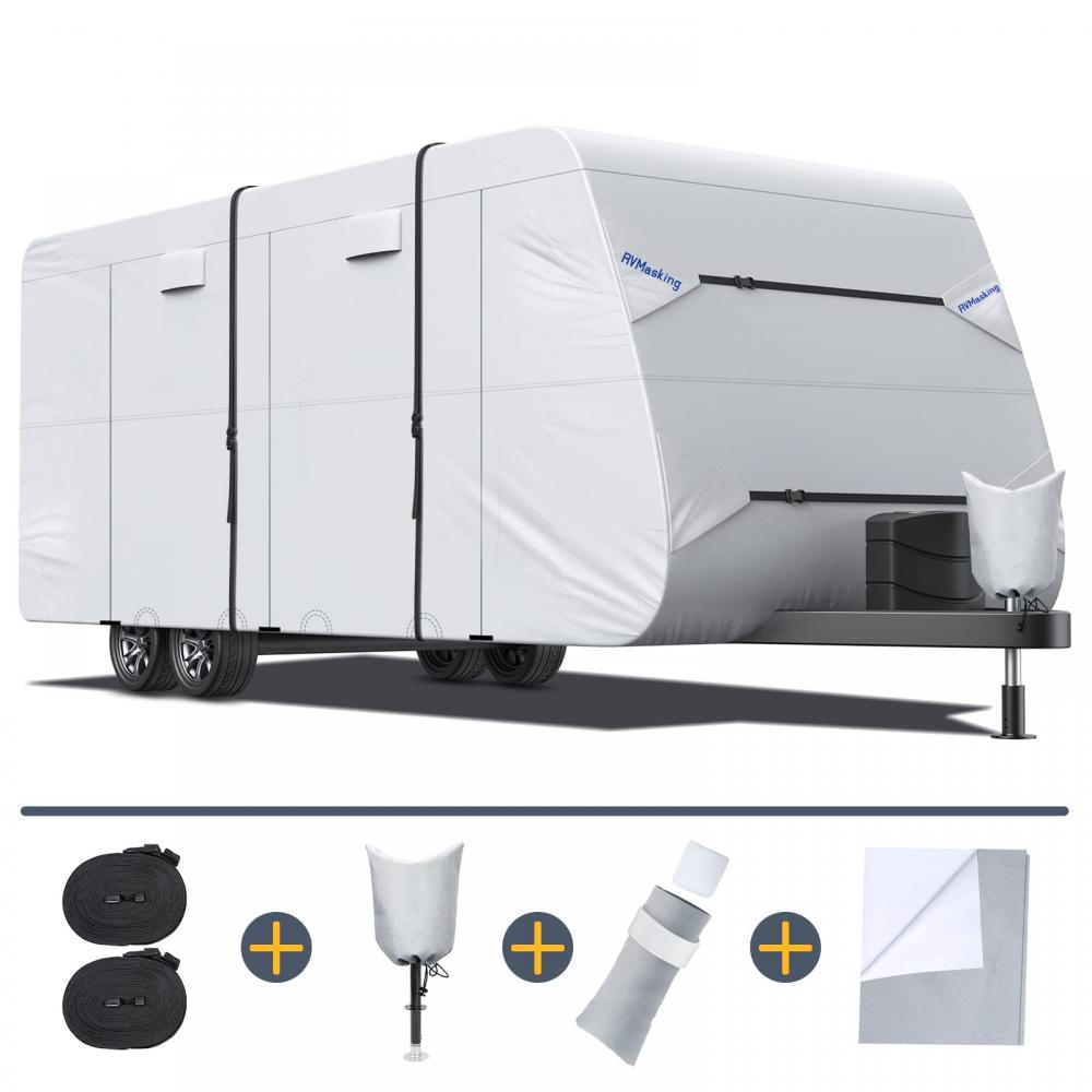 2022 RIP-Stop RV Cover ฝาครอบ Windproof Travel Trailer