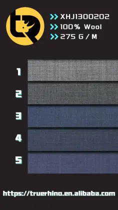 100% Wool Gorgeous Stock Worsted Merino Wool Fabric for Luxury Italian Suiting Fashion Clothing