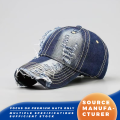 Topi Baseball Denim yang Sangat Tertekan