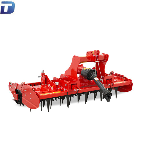 Heavy duty tractor pto driven rotary power harrow