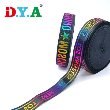 Custom Shiny Polyester Printing Webbing Gift Wrap Webbing