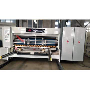 2 colour flexo printing slotting die cutting machine