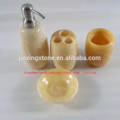 The topaz marble bathroom accessory set /topaz tumbler , topaz soap dish , topaz tooth brush holder , topaz soap dispenser