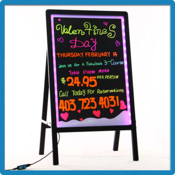 Full color aluminium alloy 90 kinds flashing modes led neon writing advertising boards with free accessories