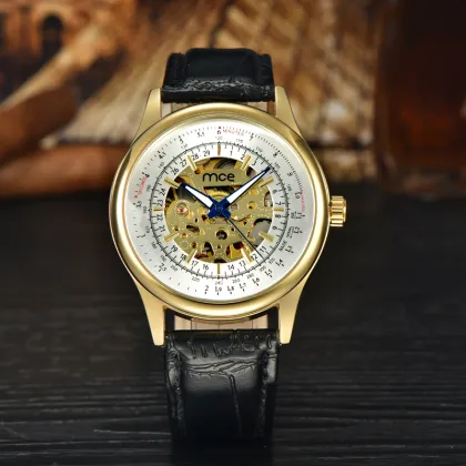 famous brand OEM black mechanical chronograph watch