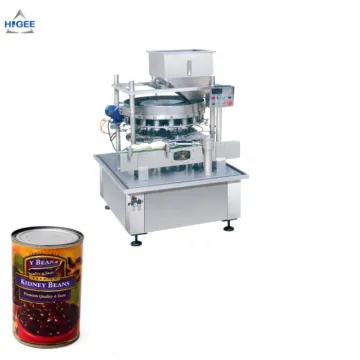 Automatic Food Can Filling, Sealing, and Labeling Machine for Red Speckled Kidney Beans in Metal Tins