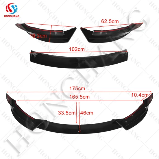 Factory Manufacture NEW Auto Parts Body Kits Front Bumper Lip and Splitter for Tesla Model 3 (2017-2024)