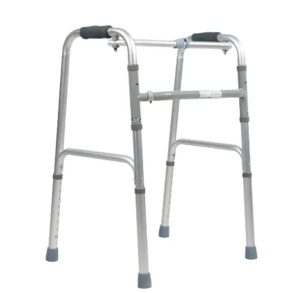 Adjustable foldable zimmer frame aluminum walker