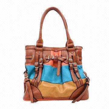 Ladies'/Fashionable Handbag of Mixed Colors, SGS Mark, ODM and OEM Orders Welcomed