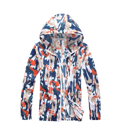 outdoor casual wear cheap camo windbreaker jacket