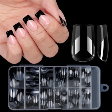 Gradually Colored Hand Made Press-On Nails Kit - Full Cover Stick-On Nails New Style Blusher Manicure Design Nail Tips