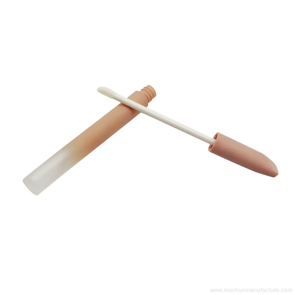 Customization gradient lip gloss tubes frosted brown