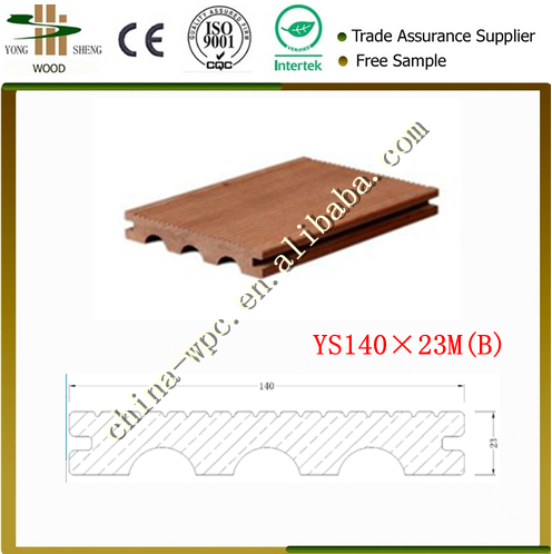 Wpc decking engineering interlocking boat flooring hollow composite decking board