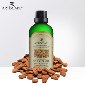 ARTISCARE Sweet Almond 100ml For Moisturizing hydrating Tender Humectants Hair Care Skin Care Massage base Oil Essential Oils