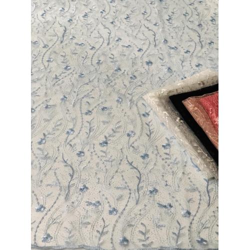 100% Nylon Stickmaschstoff in weißer Farbe