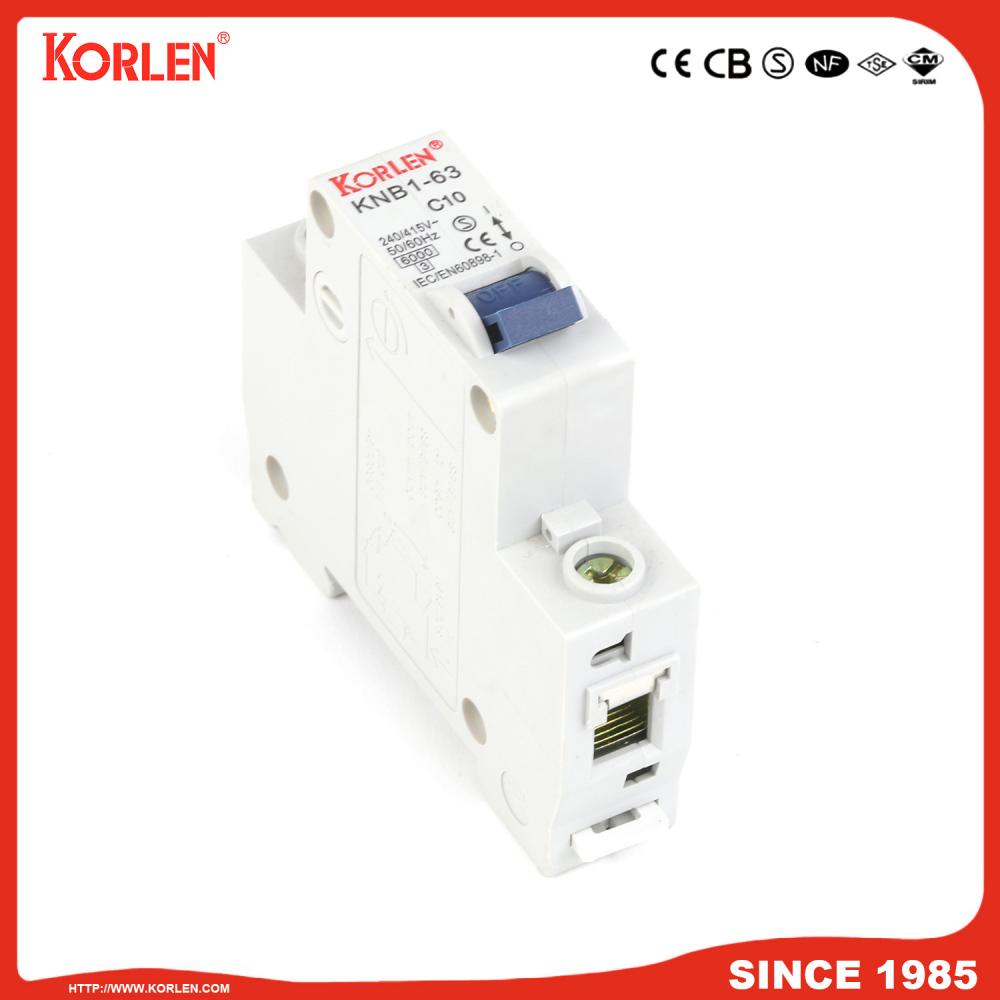 6ka Mini Circuit Breaker with CE KNB1-63 2P