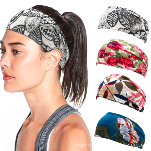 55 color Cotton hairband Women Stretch Turban Hair Accessories Headwear Yoga Run Bandage Hair Bands Headbands Wide Headwrap