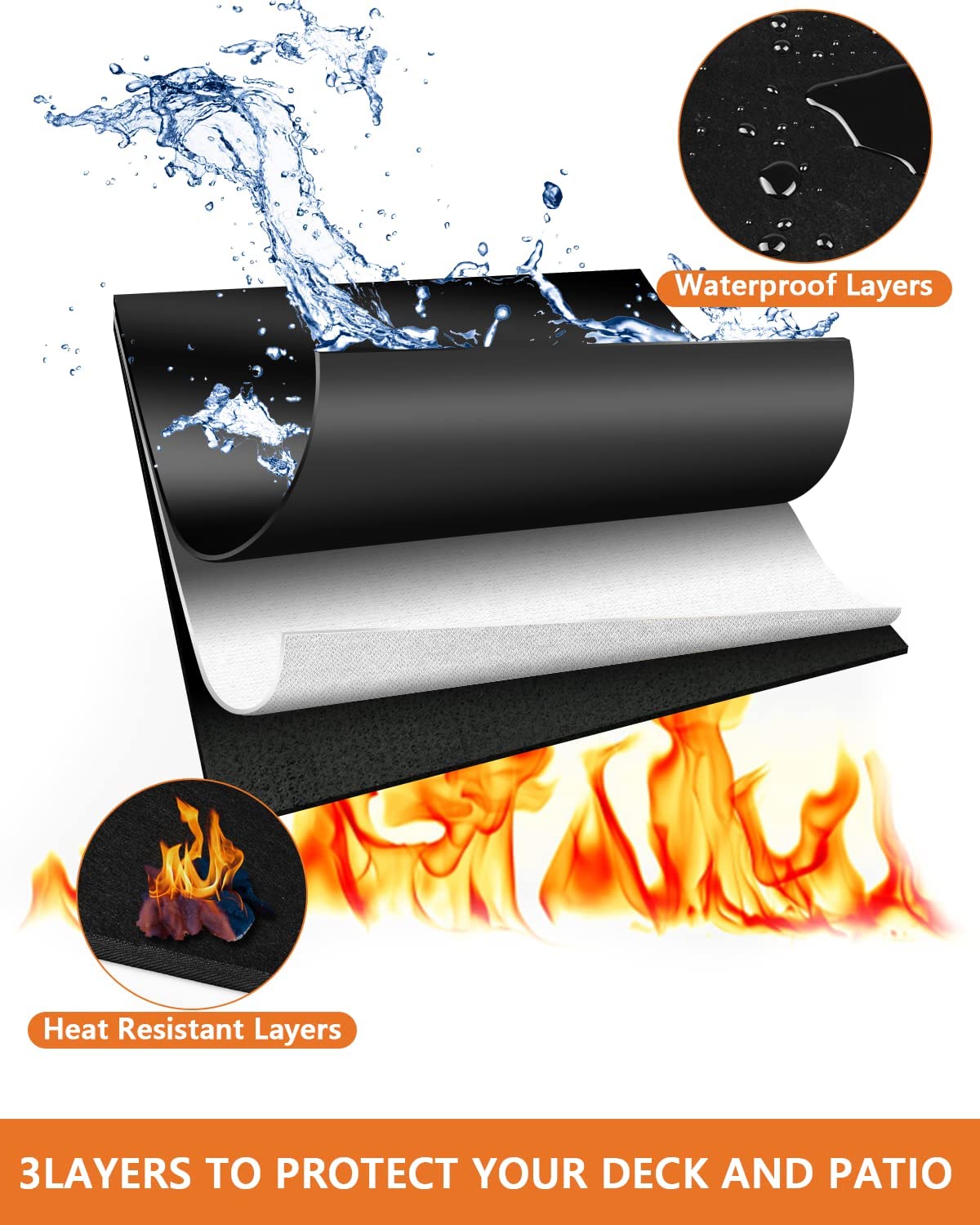 Silicone Glass Fiber Fire Pit Mat