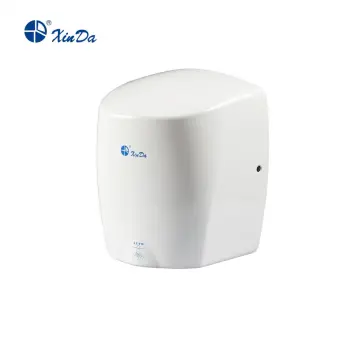 Cylindrical hand dryer with infrared sensor