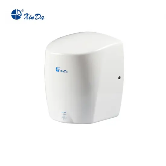 Cylindrical hand dryer with infrared sensor