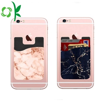 Fashion Silicone Phone Wallet Marmor 3M Card Holder