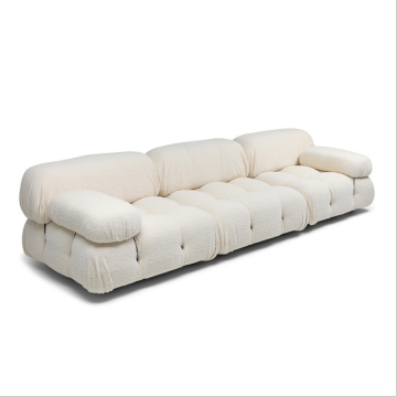 Modern Minimalist Fabric Lamb Wool Modular Sofa for Living Room & Apartment