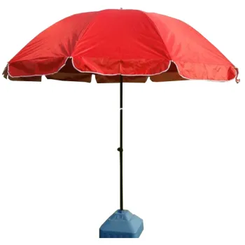 Portable FEAMONT Fabric Umbrella Frame for Outdoor Beach Use - 52inch Red Polyester with Custom LOGO