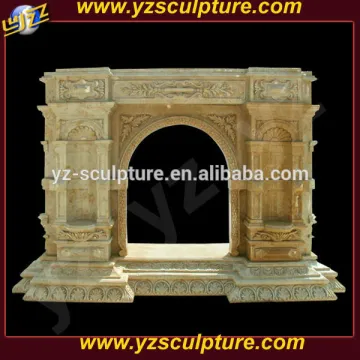 limestone outdoor fireplace carving for decoration