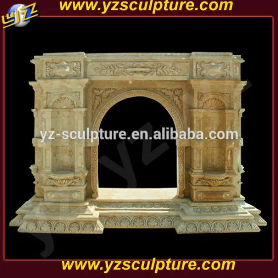 limestone outdoor fireplace carving for decoration