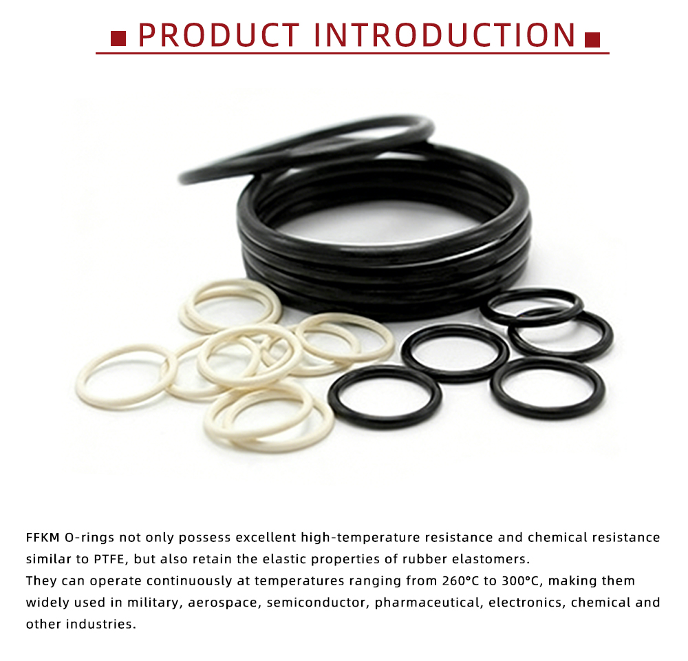 High Temp Black & White FFKM O-Ring Seals x