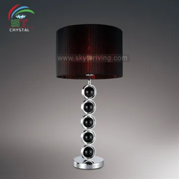 crystal table lamp black shade and body