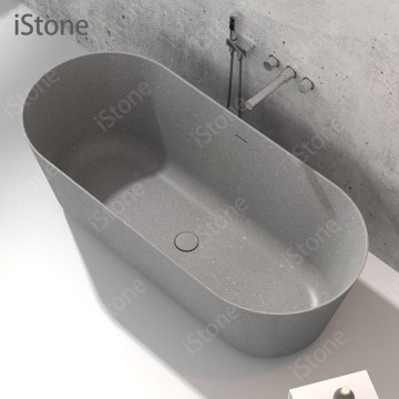 Solid Surface Composite Stone Freestanding Tub WD65160