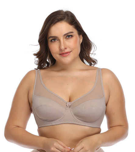 In-stock plus size full cup mesh underwire sutiã