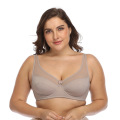 Op voorraad plus size mesh beugelbeha met volledige cup