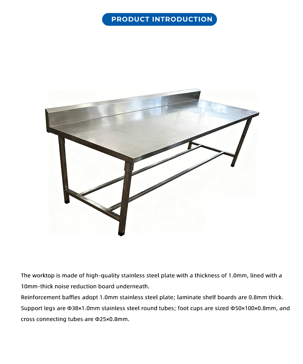 Commercial Stainless Steel Work Table with Upstand X