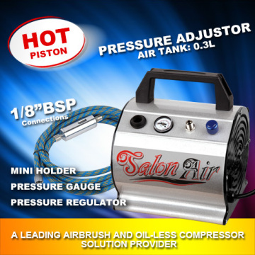 Mini Airbrush Compressor AS-176 for Gravity and Suction Feed Airbrushes