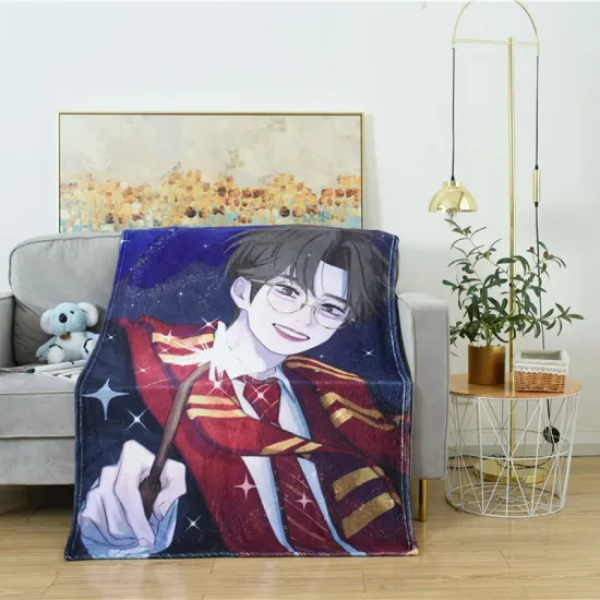 New Design 3D Digital Printing Magic Apprentic Pattern Throw Blanket Super Soft Touching Flannel Blanket for Bedroom Living Room