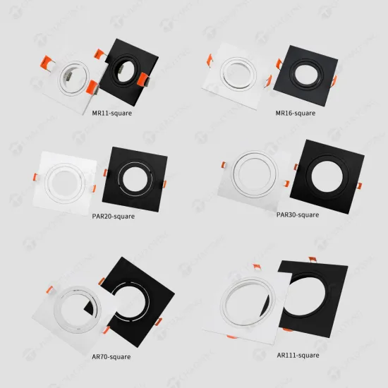 Replaceable MR11/MR16 AR111 MAR30 Lamp Heads and GU10 LED Downlight Fittings